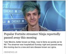 Popularfornitestreamerninjareportedlypassedawaythismoning