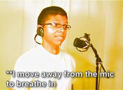 I move away from the mic to breathe in