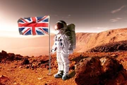 Lewisham placing the Union Jack on Mars