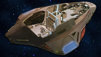 A cross section of the Flyer-class Heavy Shuttle