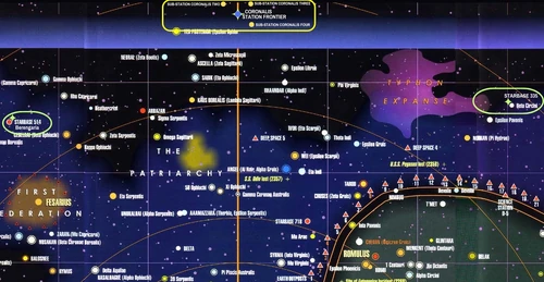 Location of Station Frontier and Coronalis Command.