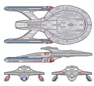 Orthographic views of the Luna-class.