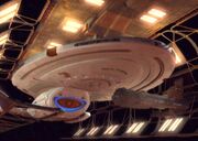 Die USS Voyager NCC-74656 im Trockendock - kurz vor ihrem Stapellauf.