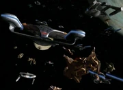 Die USS Galaxy NCC-70637 ist maßgeblich an der Schlacht von Chin'toka beteiligt.