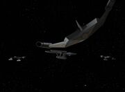 Die Zerstörung der Enterprise endet in einem Krieg.