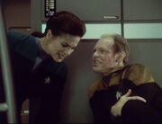 Michael Eddington with Jadzia Dax, 2372