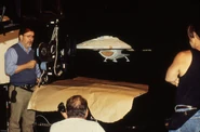 1995: Directing a VFX shot for the USS Voyager studio model VOY: "The 37's"
