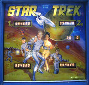 Bally Star Trek Pinball backglass