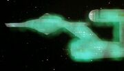 USS Defiant undergoing interphase