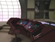 The bridge of the Dauntless in mid-transformation.