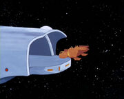 Der geöffnete Hangar