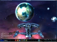 Development image showing space flight