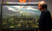 Syd Dutton with matte painting