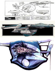 USS Enterprise NCC-1701-B design sketches by John Eaves