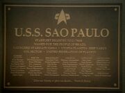 USS Sao Paulo dedication plaque