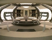 The bridge disguised in Starfleet livery