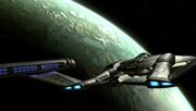 Enterprise NX-01 im Orbit von Coridan