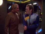 Odo and Miles O'Brien, 2374