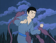Spock attacked by sucker vines