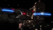 USS Enterprise (NCC-1701-D) enters asteroid field