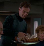 Ten Forward waiter TNG: "The Outrageous Okona", "The Schizoid Man", "A Matter Of Honor", "The Dauphin" (uncredited)