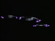 Jem'Hadar fighters in attack formation