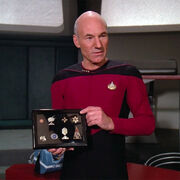 Picard displays Data's medals