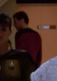 In a corridor Played by an unknown actor (TNG: "Angel One")