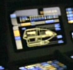 Systems display from interior of shuttlecraft Drake in 2372