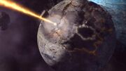 Ein Mond wird vernichtet