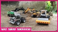 Construction Vehicles Toys Excavators LIEBHERR & CAT Rescue Truck Trucks for kids