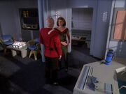 Picard gets slapped in Earhart quarters