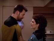 Thomas Riker and Deanna Troi