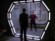 "Our roles are reversed. Aren't they, Data? You're the collector now. Me, I'm in a cage