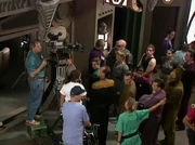 Natáčení epizody "A Man Alone".