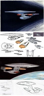 Galaxy class USS Enterprise-D initial design process