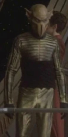 On the upper level of the Promenade DS9: "Duet"