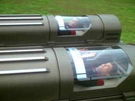 Chakotay and Janeway in stasis units