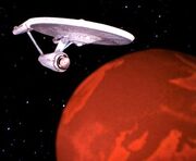 Die Enterprise im  um Memory Alpha.