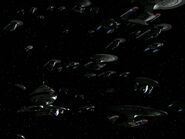 Federation fleet departs Starbase 375