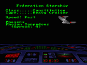 Constitution-Klasse, Datenblatt, Starship Bridge Simulator