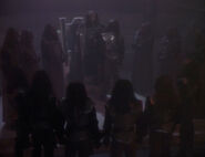 Klingon warriors in great hall