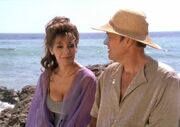 Reginald Barclay and Deanna Troi on the beach