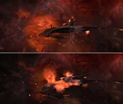 Son'a battle cruiser CGI model damaged in movie