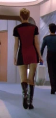 In a corridor Played by an unknown actress (TNG: "Hide And Q")