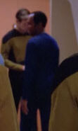 In a corridor Played by an unknown actor (TNG: "Datalore")