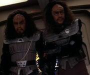 Klingon patrol guards apologizing