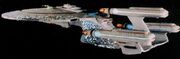 Galaxy class USS Enterprise future variant finished studio model aft view test shots