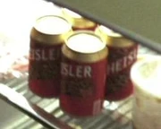 Four cans of Heisler beer