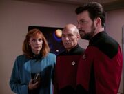 Picard and Riker learn Worf's whereabouts
